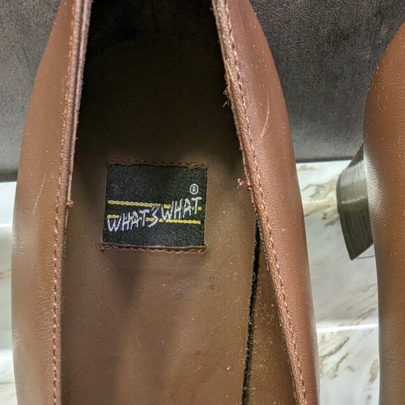 Ladies Leather Slip Whats What Size 11 - Picture 3 of 7